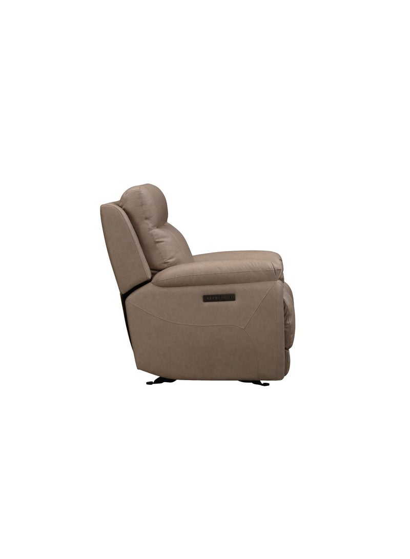 KING KOIL Shelby Power Glider Recliner, Fabric Taupe - Image 4
