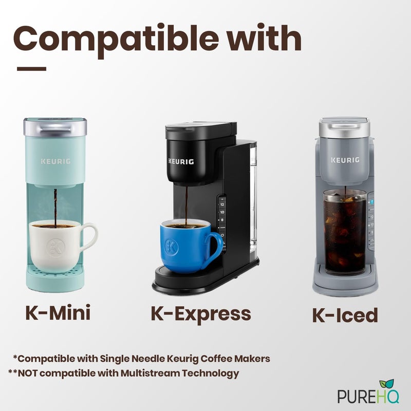 PUREHQ Reusable K Cups for Keurig K-Mini, K Mini Plus, K-Express and K Iced with Adapter by PureHQ - Keurig Mini Plus Refillable Kcups for Mini Keurig (3 Refillable Coffee Pods + Adapter) - Image 2