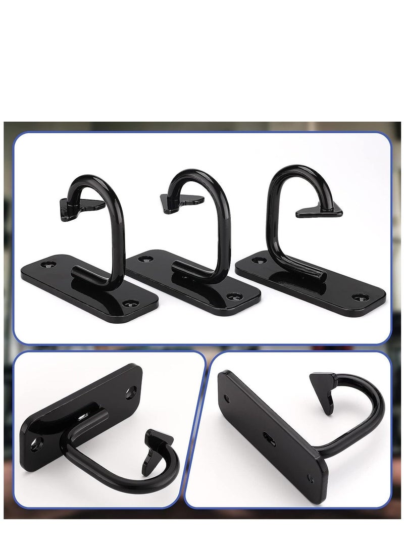 3PCS Workout Wall Mount Anchors Heavy Duty Resistance Band Wall Anchor Home Gym Exercise Anchors Ceiling Mounted Hooks Exercise Strap Anchor for Body Weight Straps Strength Training Yoga - Image 2
