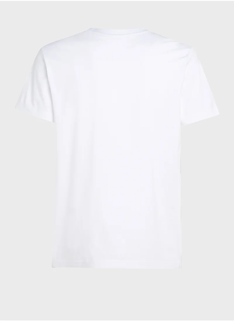 كالفن كلاين جينز Logo Print Crew Neck T-Shirt