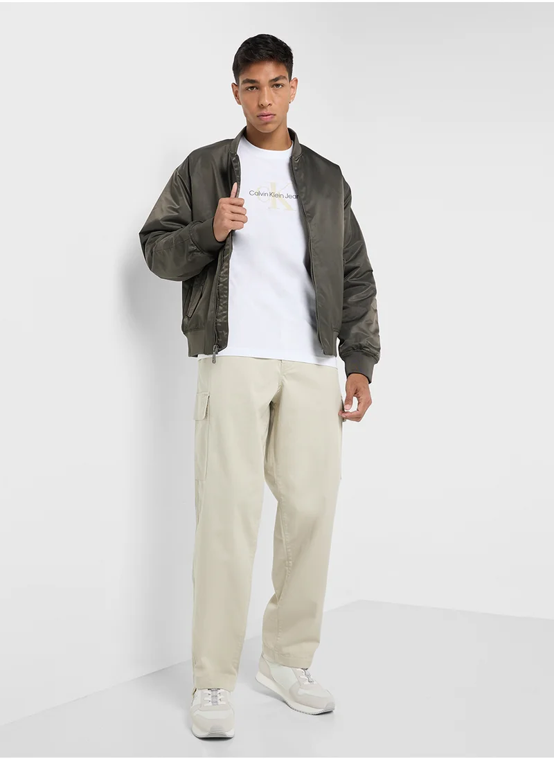 كالفن كلاين جينز Logo Print Crew Neck T-Shirt