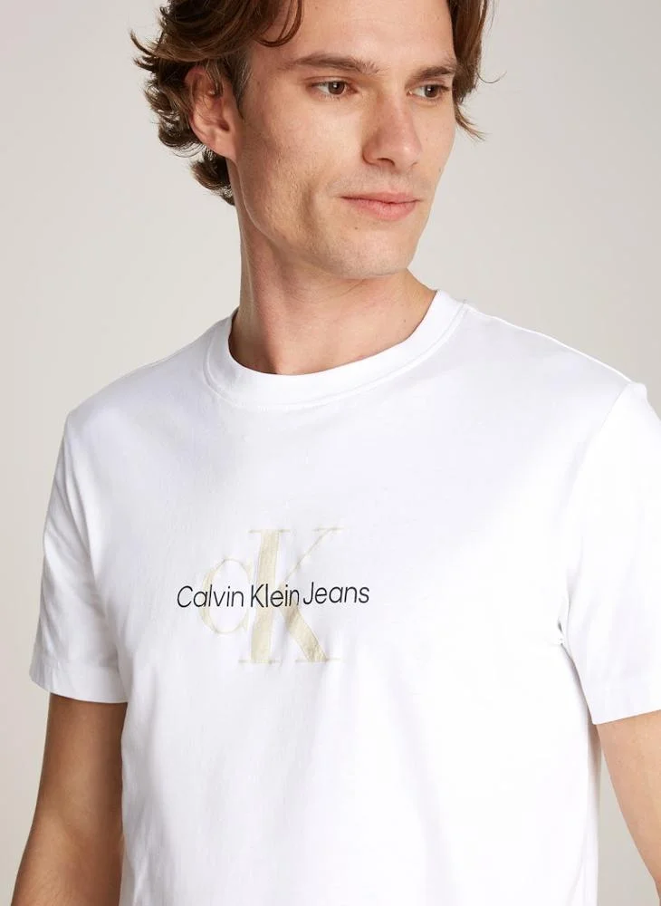 كالفن كلاين جينز Logo Print Crew Neck T-Shirt