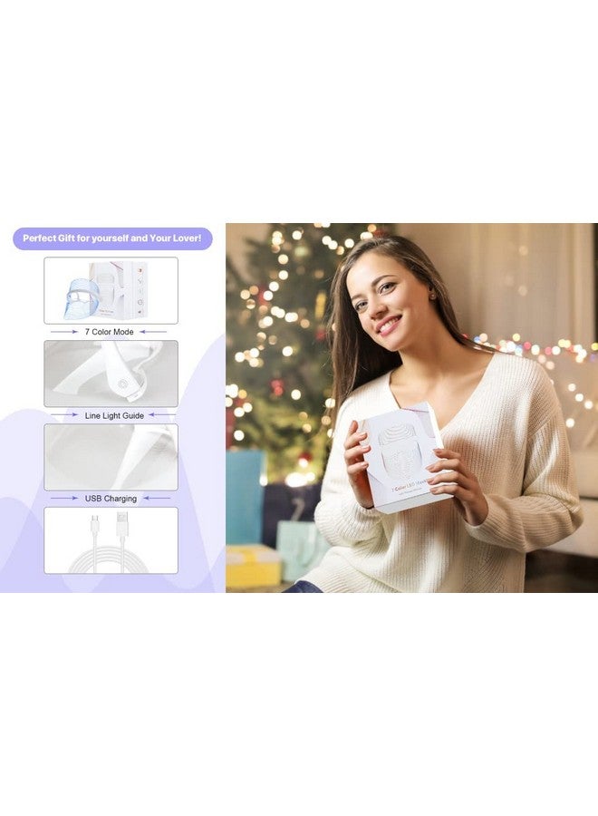 Kitwe قناع الوجه LED 7 في 1 كيتوي | لبشرة متألقة ونظيفة وواضحة | مضاد لحب الشباب ومضاد للشيخوخة | تجديد البشرة | علاج للوجه في المنزل | لجميع أنواع البشرة | للرجال والنساء (مشترك)  - Image 4