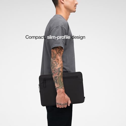 Incase Compact Laptop Sleeve with Flight Nylon - 13 inch Laptop Sleeve for MacBook Air - Faux Fur Lining, Lightweight, Durable, Weather Resistant, Slip Pocket for Accessories - Black - Image 4