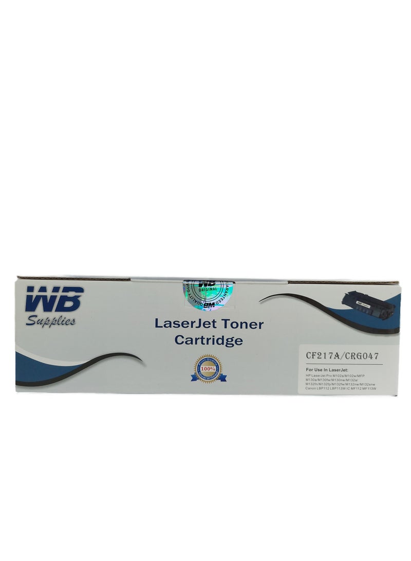 WB 17A CF217A Toner Cartridge Compatible with HP LaserJet Pro M102 M102a M102w M130 M130a M130fn M130fw M130nw M132 M132a M132fn M132fp M132fw Printer M132n w M132sfnw M132snw (Black)rinter M132n w M132sfnw M132snw (Black) - Image 1