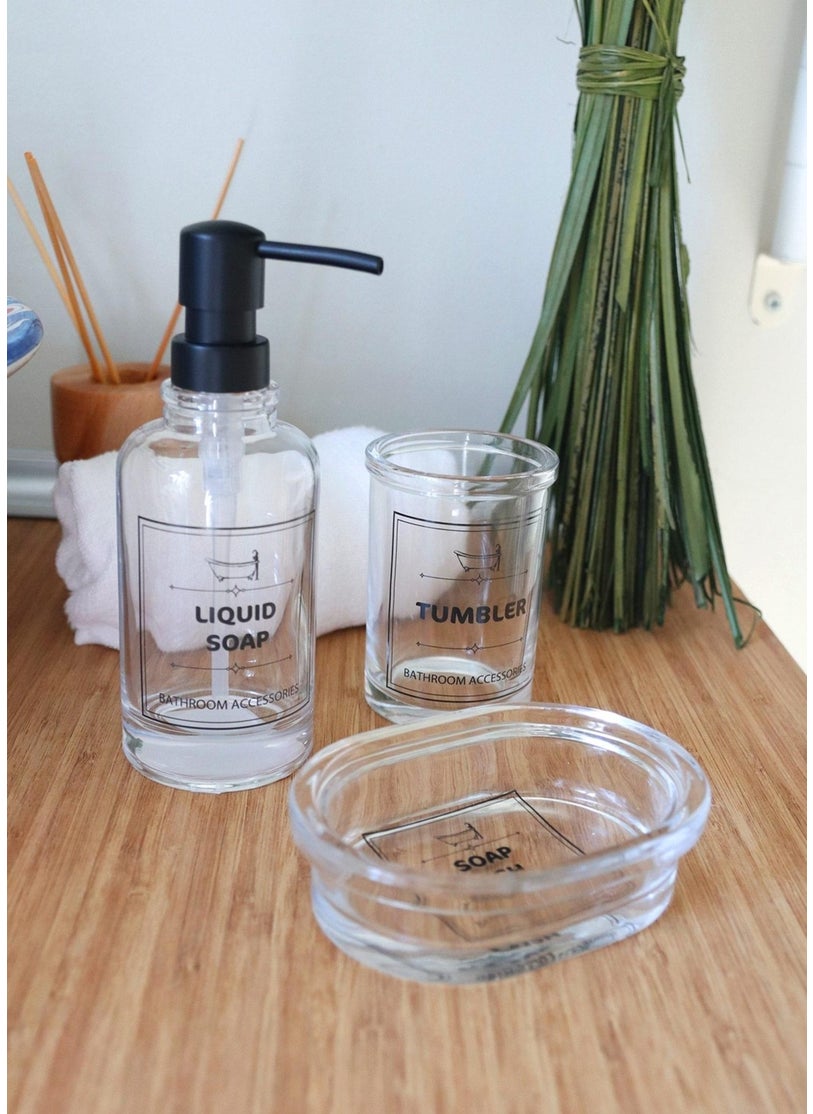 THE MIA Clear Bathroom Set 3 Pieces  - Image 2