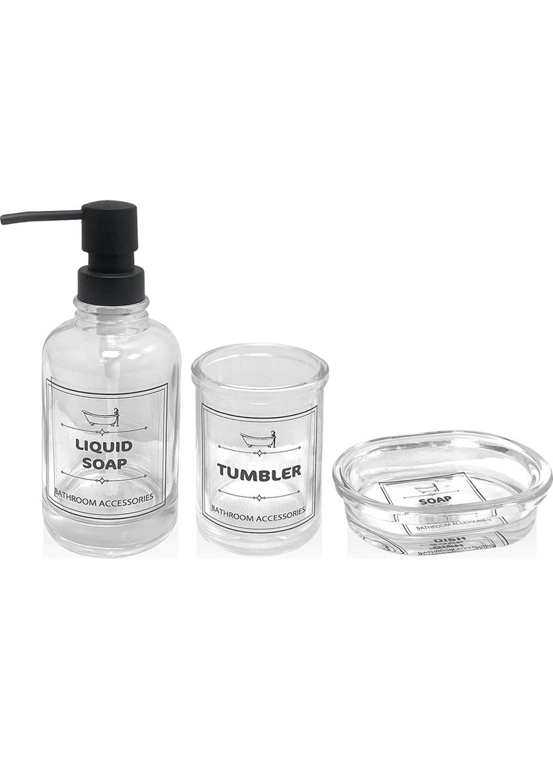 THE MIA Clear Bathroom Set 3 Pieces  - Image 1