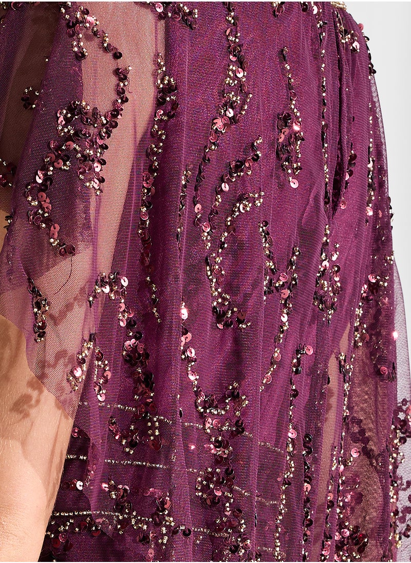 Embellished Evening Dress