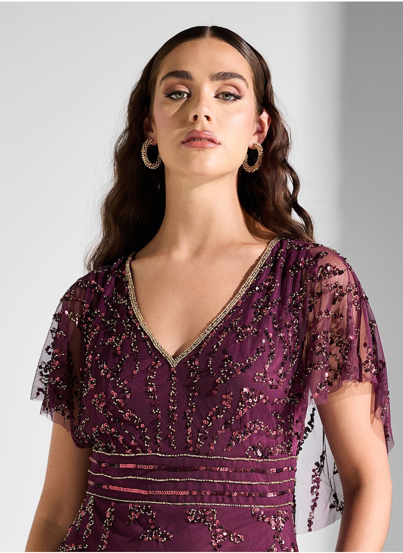 Embellished Evening Dress