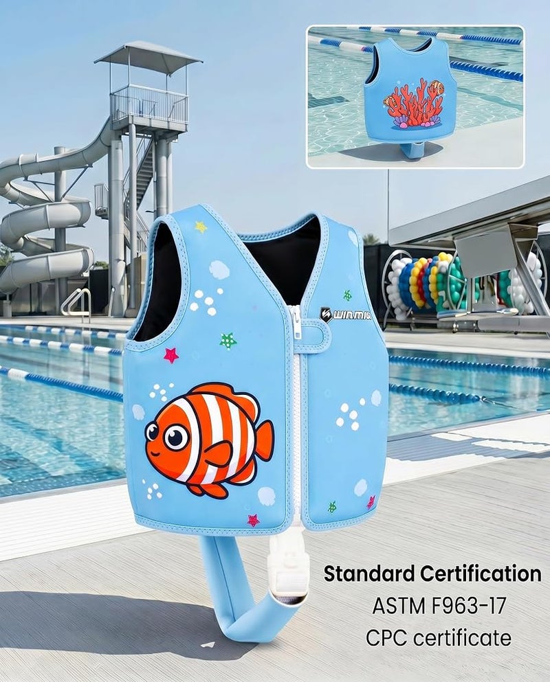 win.max Kids Swim Vest Toddler Neoprene Jacket with Adjustable Safety Strap - Image 2