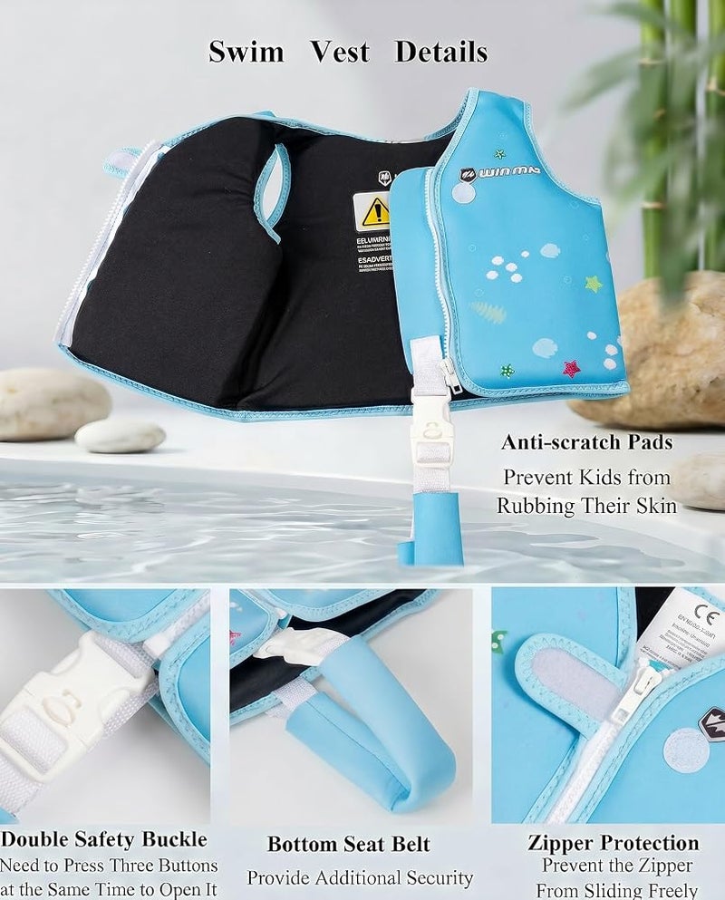win.max Kids Swim Vest Toddler Neoprene Jacket with Adjustable Safety Strap - Image 3