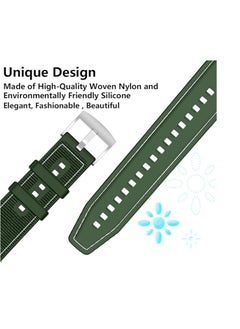 22mm For Huawei Watch GT4 Max Smart Watch 46mm Nylon Braided Silicone Composite Watch Strap, Green - pzsku/ZEE7DFB634A4D0EAB6F3BZ/45/_/1736258714/44f22e82-bb1a-4016-a8c1-0fa3b3e9c2f1