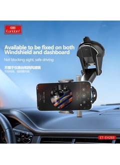 Earldom Earldom EH269 Car Phone Holder – 360° Rotation – Strong Suction for Windshield or Dashboard – Black  - Image 4