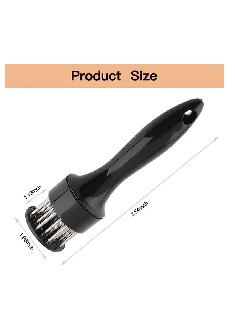 SOLARAE Meat Tenderizer Tool Profession Kitchen Gadgets 21 Blades Stainless Steel Needle Meat Mallet with Cleaning Brush for BBQ, Marinade, Tenderizing Beef, Chicken, Fish, Baking Cooking Set - Image 2
