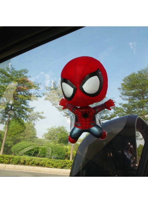 Q-version Bobblehead SpiderMan Squatting and Climbing Rope Action Figure Hand-made Model Toys