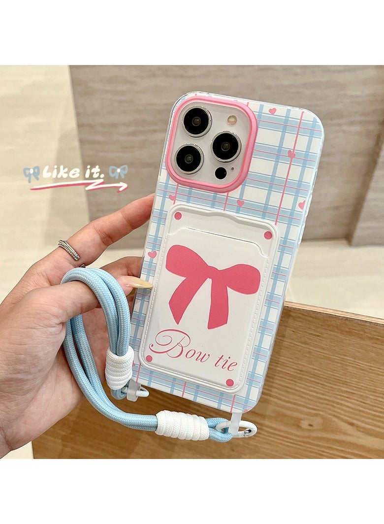 عام حافظة لجهاز iPhone 16 Pro Max، بتصميم كرتوني لطيف، نمط كاوايي بتصميم أنثوي جذاب للفتيات والمراهقات، مصنوعة من سيليكون TPU الناعم مع حزام للرقبة. - Image 4