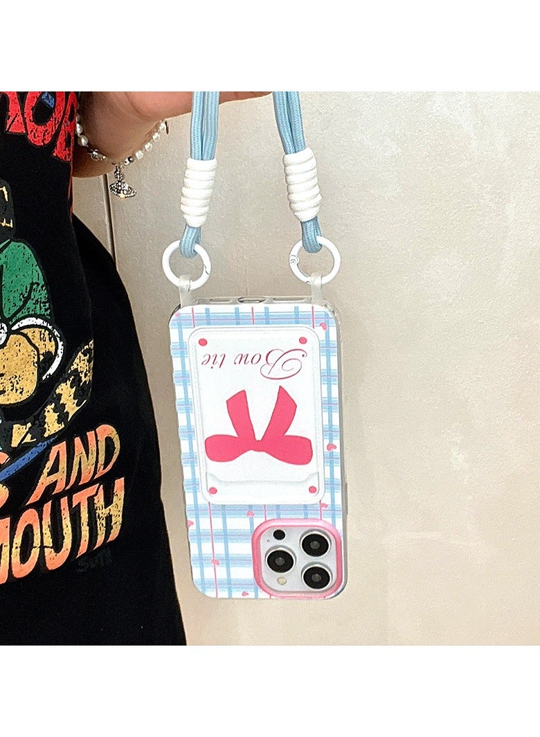 عام حافظة لجهاز iPhone 16 Pro Max، بتصميم كرتوني لطيف، نمط كاوايي بتصميم أنثوي جذاب للفتيات والمراهقات، مصنوعة من سيليكون TPU الناعم مع حزام للرقبة. - Image 5