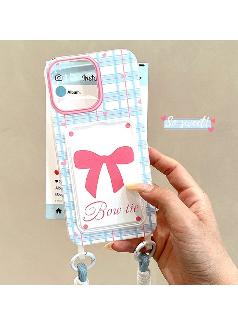 عام حافظة لجهاز iPhone 16 Pro Max، بتصميم كرتوني لطيف، نمط كاوايي بتصميم أنثوي جذاب للفتيات والمراهقات، مصنوعة من سيليكون TPU الناعم مع حزام للرقبة. - Image 1