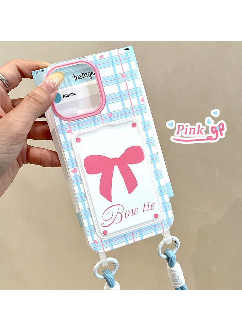 عام حافظة لجهاز iPhone 16 Pro Max، بتصميم كرتوني لطيف، نمط كاوايي بتصميم أنثوي جذاب للفتيات والمراهقات، مصنوعة من سيليكون TPU الناعم مع حزام للرقبة. - Image 3
