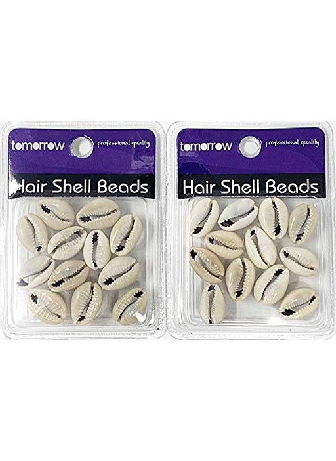 crispy collection - Tomorrow Sea Shell Cutted Hair Beads Cowrie Dreadlocks Braid Bead Decoration 2Packs (Shb1) - Image 1