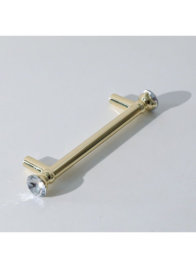milano Milano Luna Crystal Cabinet Handle – Elegant Zinc Alloy Drawer Knob with Sparkling Design for Cabinets, Wardrobes, Dressers & Furniture Small Gold  - Image 2