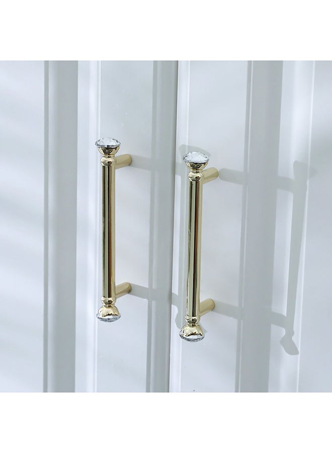 milano Milano Luna Crystal Cabinet Handle – Elegant Zinc Alloy Drawer Knob with Sparkling Design for Cabinets, Wardrobes, Dressers & Furniture Small Gold  - Image 3