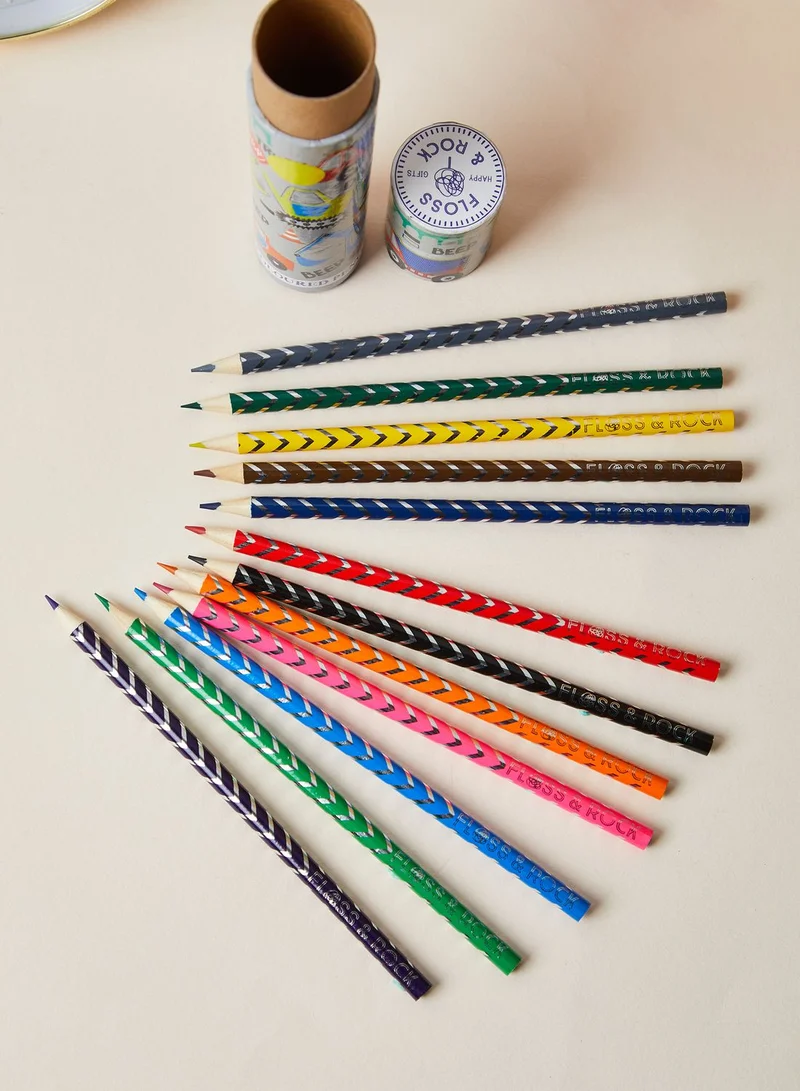 Floss & Rock Construction Pack Of 12 Pencils