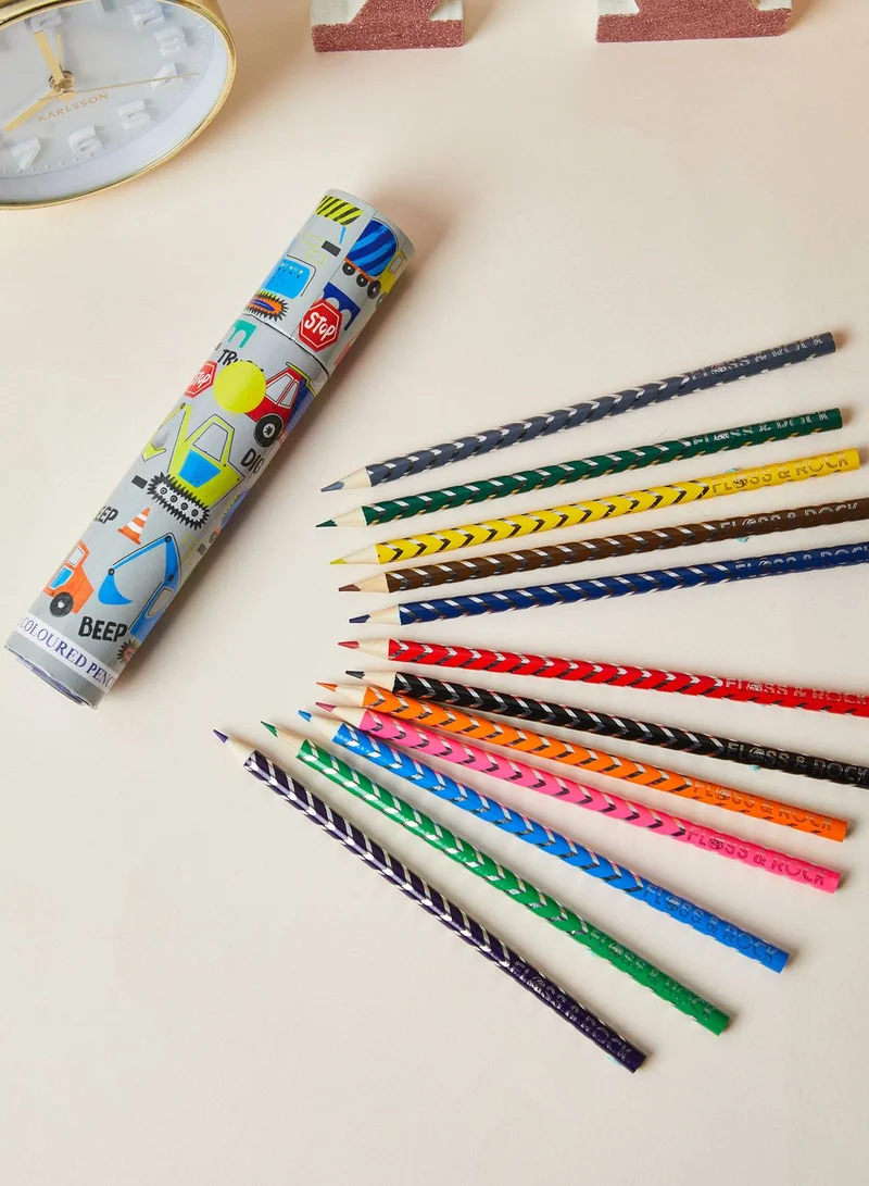 Floss & Rock Construction Pack Of 12 Pencils