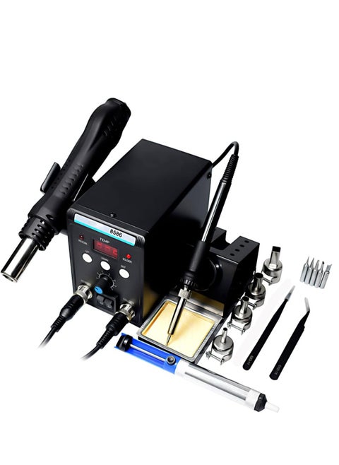 Soldering Station 2 in 1 Functions Electric Soldering Iron SMD Hot Air Rework Station