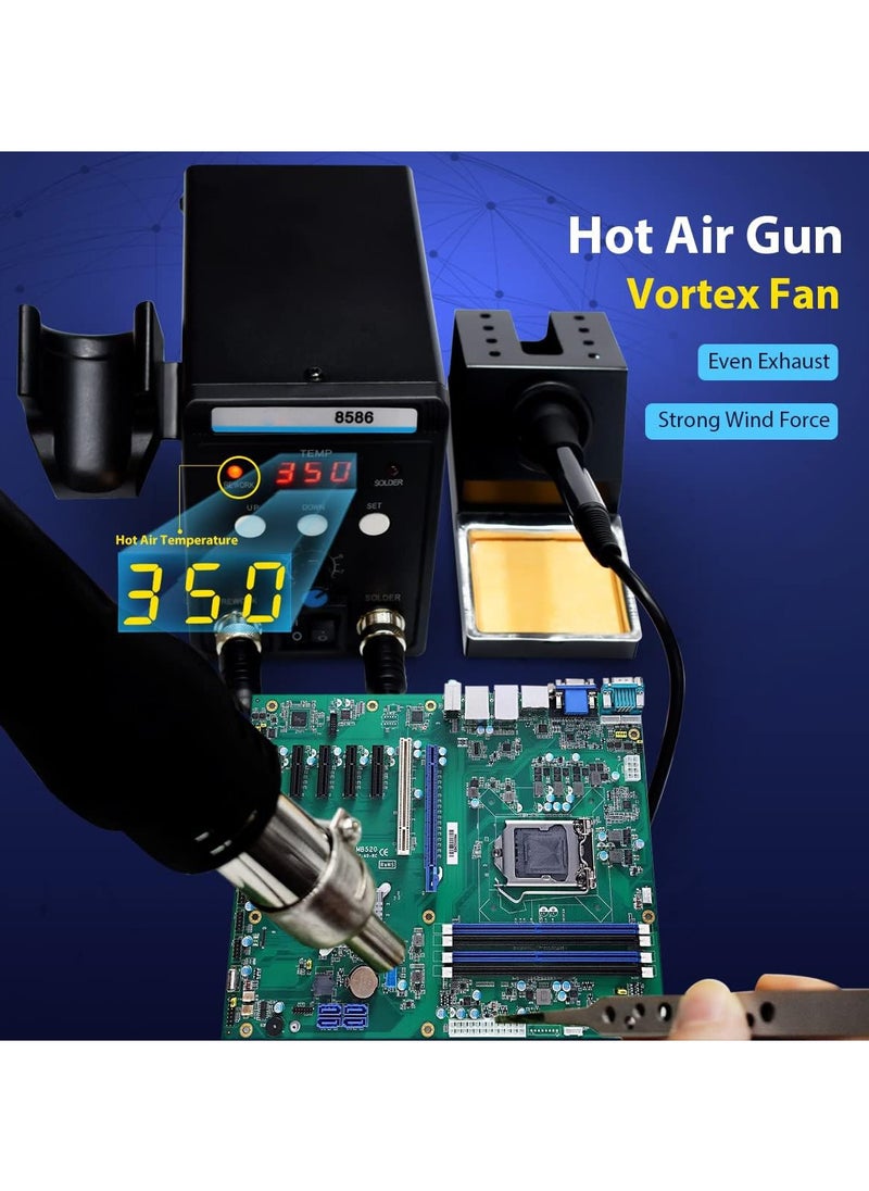 Generic - Soldering Station 2 in 1 Functions Electric Soldering Iron SMD Hot Air Rework Station - Image 1