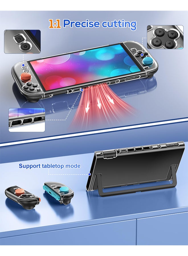 X-level Clear Protective Case for Nintendo Switch 2(2025), Transparent Slim Hard Shell for Switch 2 Accessories, Scratch&Shock Protection Cover for Joycon 2 with Screen Protector, 8 Thumb Grip - Image 2