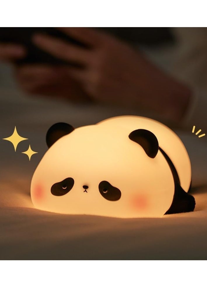 ELTRAZONE Panda Night Light for Teens, Cute LED Lamps for Teen Girls Bedroom, Clap Control Brightness, Timer Auto Shutoff, Silicone Animal Lights – Perfect Gifts for Children & Toddlers - Image 2