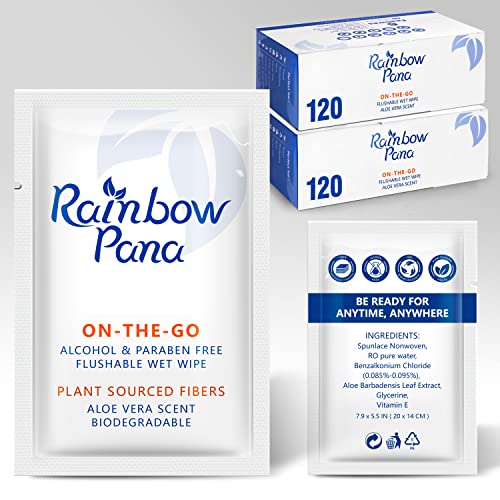Rainbow Pana Biodegradable Skin Cleansing Wipe, 240 Count, for Sensitive Skin - Image 1