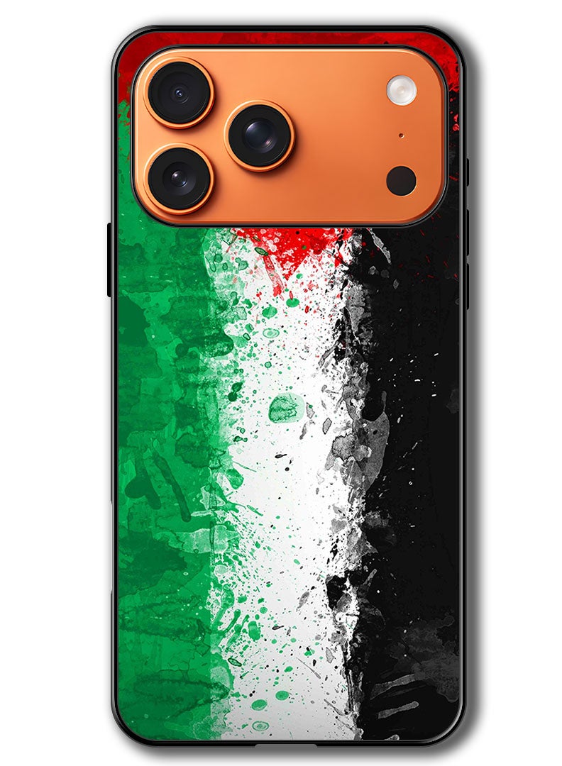 Theodor Case Compatible with Apple iPhone 17 Pro 6.3 Inch Protection Shockproof Bumper Cover Palestine Flag 1 - Image 1