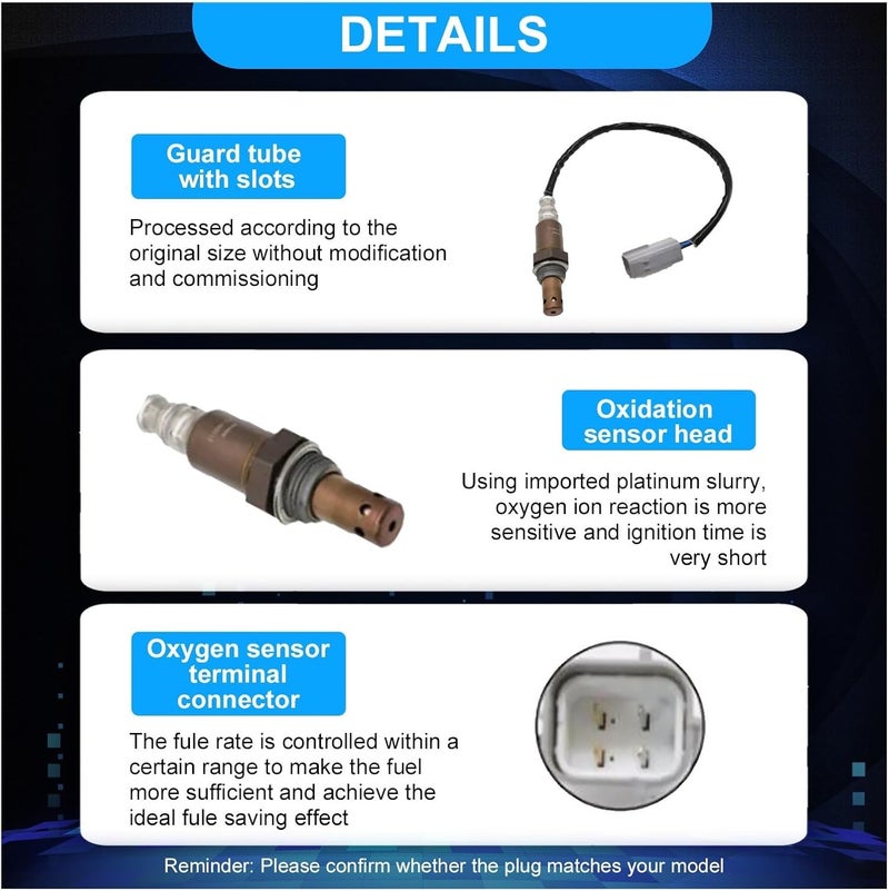Oxygen Sensor O2 22693-JA00B 22693JA00B DOX-1447 234-9073 226A3-ES60A，Compatible For X-TRAIL Altima Rogue 2.5L 2007-2010 - Image 2
