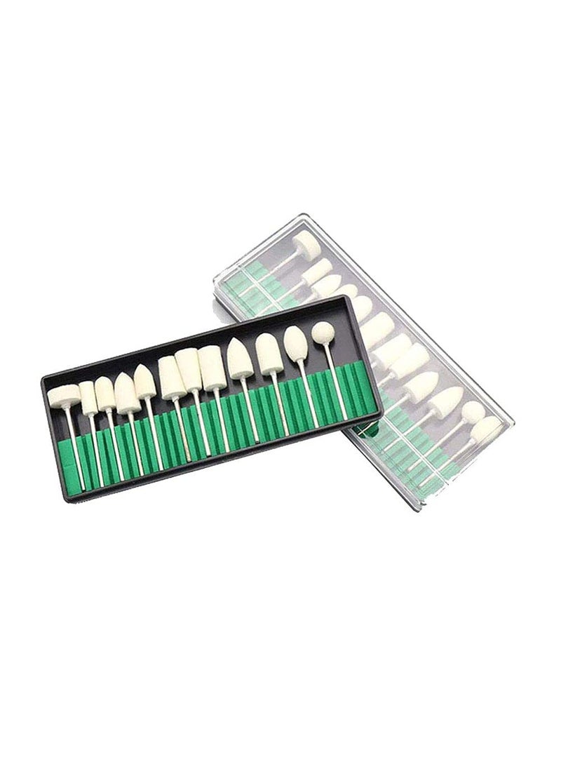 DIY Crafts DIY Crafts CTDIYHI54229 12 Pcs Wool Bit Set Woolen Polishing Bits Electric Manicure Drill Bit Set Buffing Bit Set  - Image 5