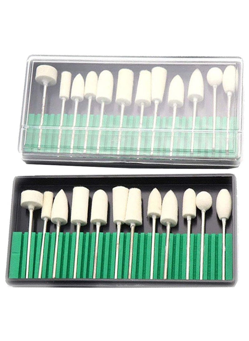DIY Crafts DIY Crafts CTDIYHI54229 12 Pcs Wool Bit Set Woolen Polishing Bits Electric Manicure Drill Bit Set Buffing Bit Set  - Image 1