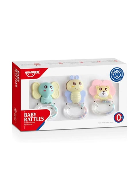 طقم ألعاب رنين عضاضة، 3 قطع