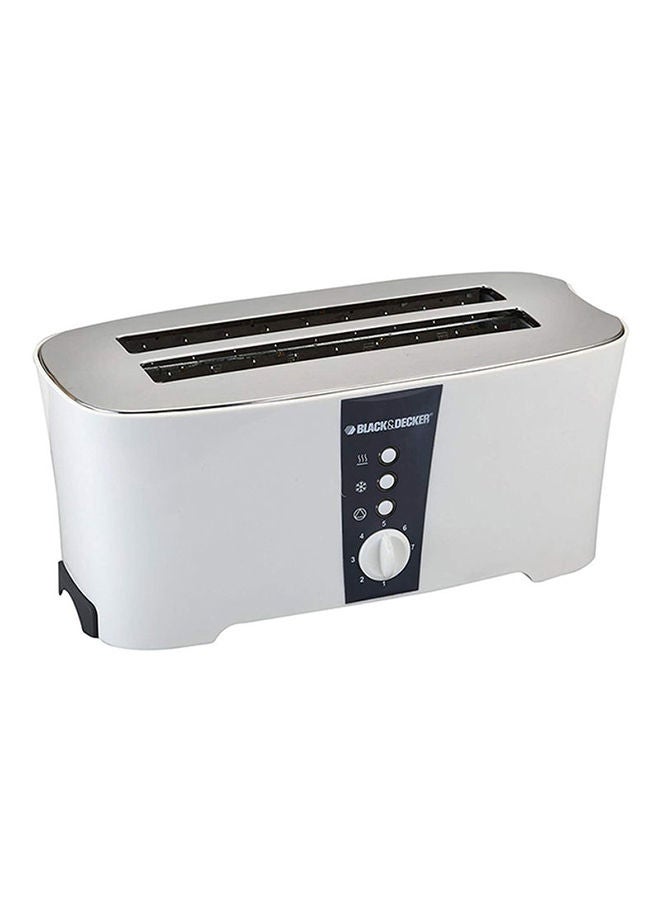 BLACK+DECKER 4-Slice Electric Toaster 4 Slices 1350 W ET124 White/Black/Silver - Image 4