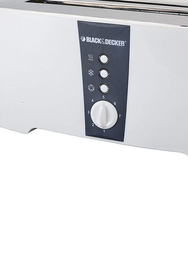 BLACK+DECKER 4-Slice Electric Toaster 4 Slices 1350 W ET124 White/Black/Silver - Image 5