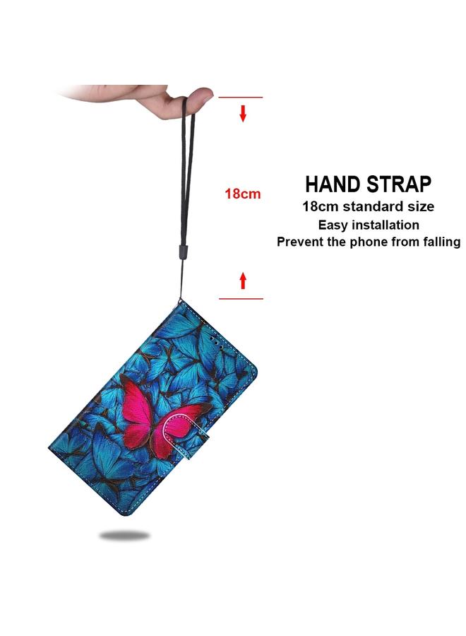 S-TOP Case For Samsung Galaxy S22 Ultra 5G Coloured Drawing Cross Texture Horizontal Flip PU Phone Leather Case with Holder & Card Slots & Wallet & Lanyard - Image 5