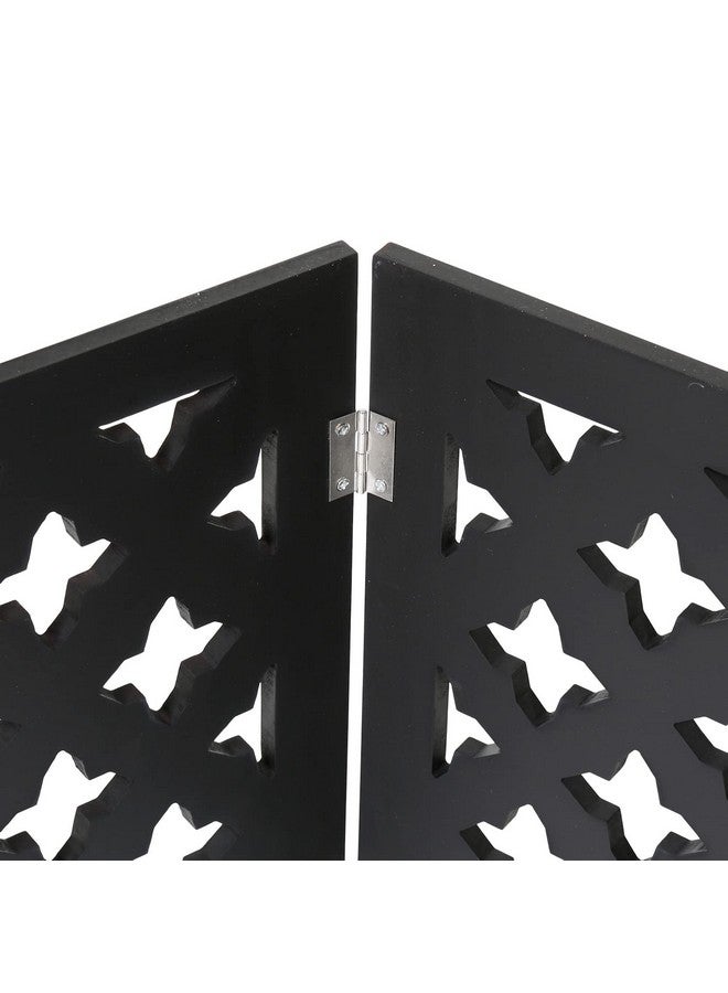 Etna Indooroutdoor Solid Wood Starlight Design Freestanding Foldable Adjustable 3Section Pet Gate - Image 5