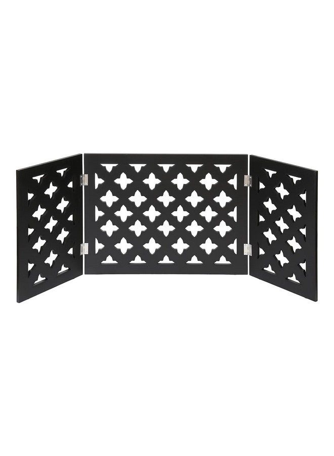 Etna Indooroutdoor Solid Wood Starlight Design Freestanding Foldable Adjustable 3Section Pet Gate - Image 2