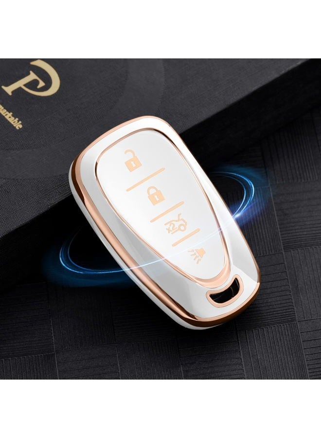 ELOHEI for Chevy Key Fob Cover case Shell Cover TPU Protector Holder with Key Chain for Chevrolet Chevy 2020 2019 2018 2017 2016 Malibu Camaro Cruze Traverse Spark Equinox Sonic Volt Bolt - Image 4