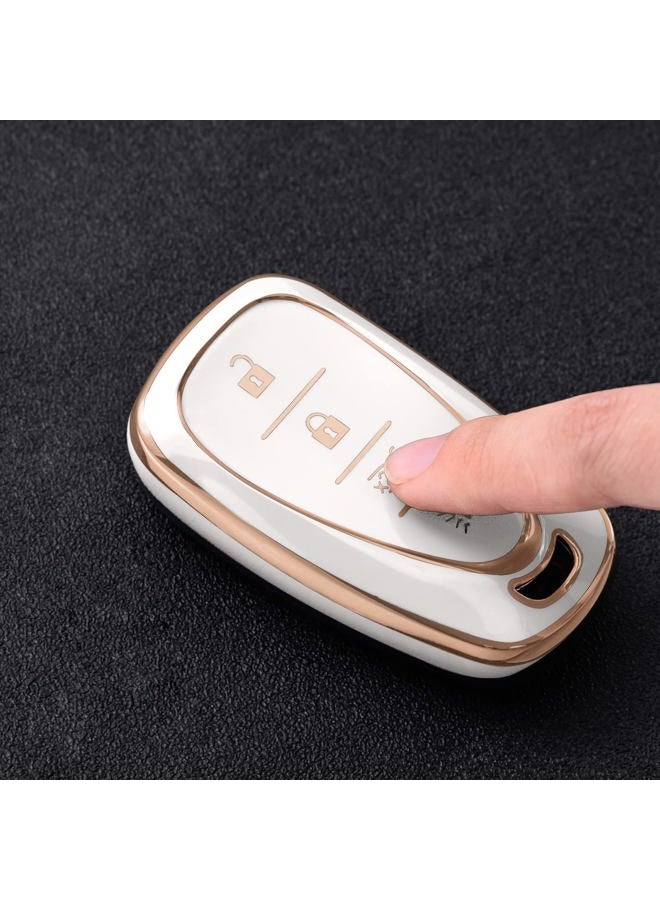ELOHEI for Chevy Key Fob Cover case Shell Cover TPU Protector Holder with Key Chain for Chevrolet Chevy 2020 2019 2018 2017 2016 Malibu Camaro Cruze Traverse Spark Equinox Sonic Volt Bolt - Image 2