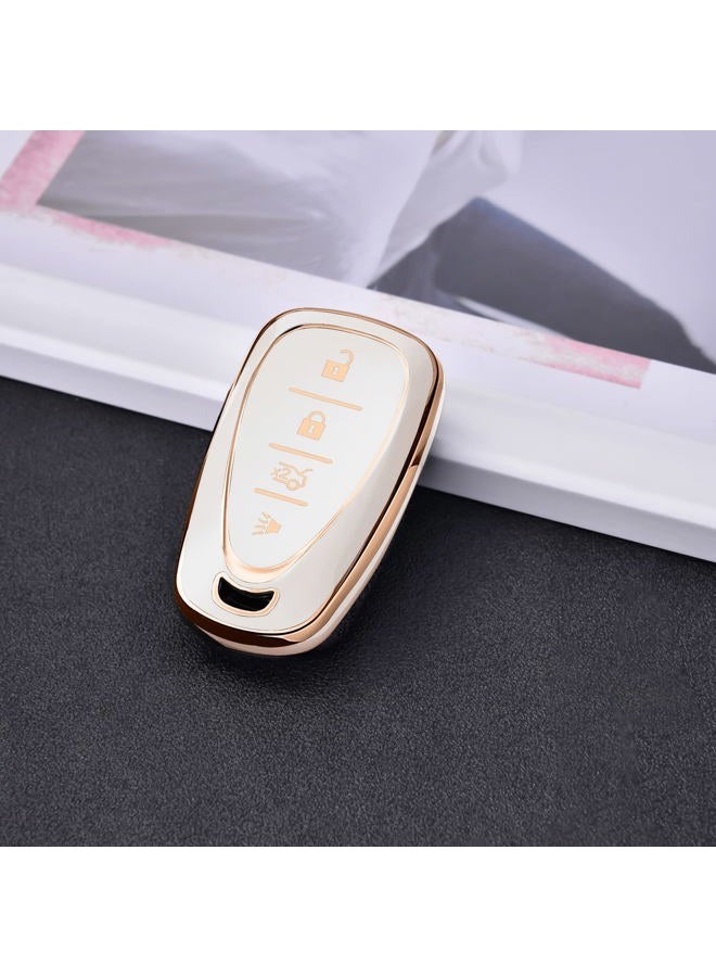 ELOHEI for Chevy Key Fob Cover case Shell Cover TPU Protector Holder with Key Chain for Chevrolet Chevy 2020 2019 2018 2017 2016 Malibu Camaro Cruze Traverse Spark Equinox Sonic Volt Bolt - Image 3