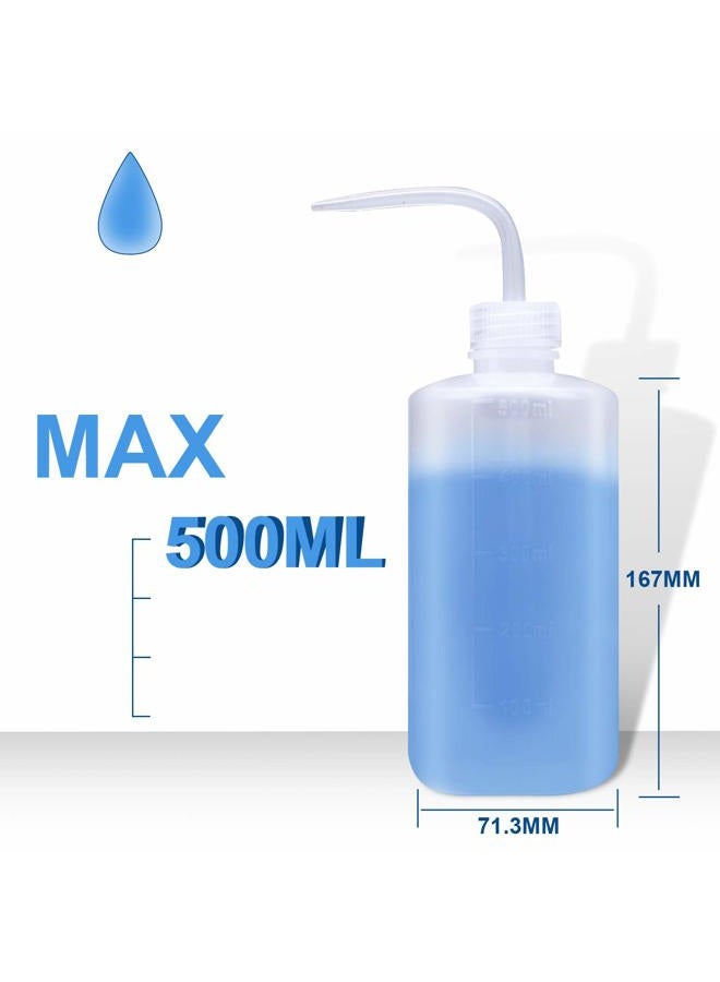 Young4us Wash bottle, 3 Pack LDPE Squeeze Bottles, Safe Plastic Low Density Polyethylene Watering Bottle Tattoo Wash Bottle with Narrow Mouth, for Chemistry, Industry, Lab & Gardening, 500, 250,150ml - Image 2