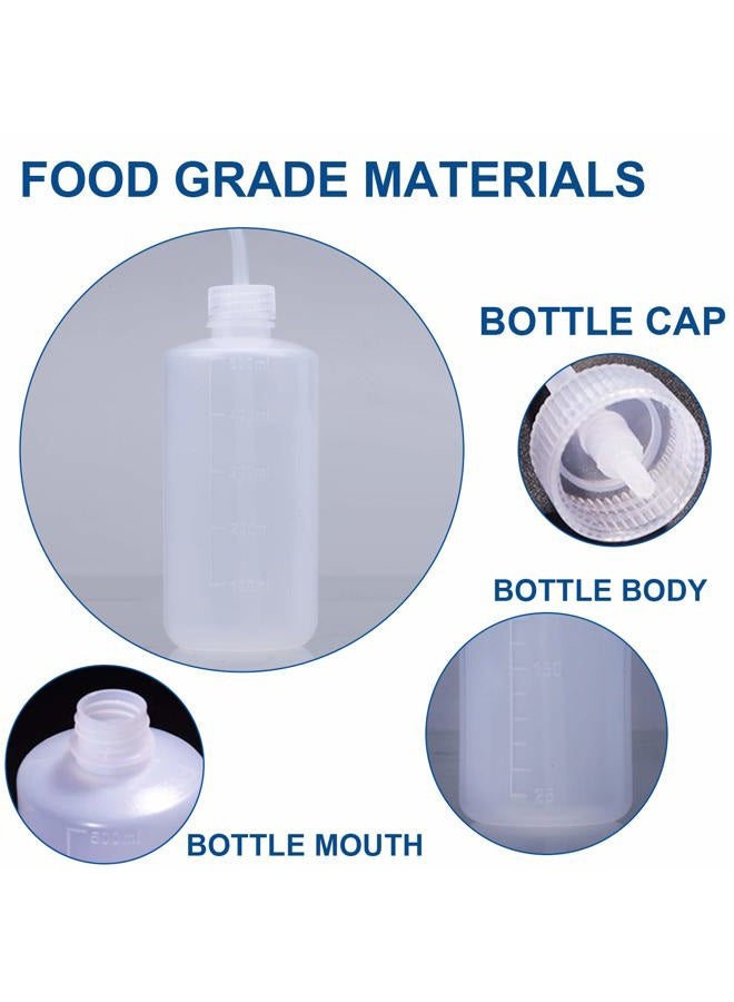 Young4us Wash bottle, 3 Pack LDPE Squeeze Bottles, Safe Plastic Low Density Polyethylene Watering Bottle Tattoo Wash Bottle with Narrow Mouth, for Chemistry, Industry, Lab & Gardening, 500, 250,150ml - Image 5