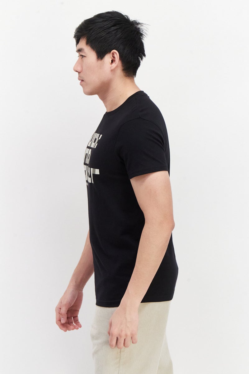 DUCK AND COVER Men Crew Neck Short Sleeve Graphic T-Shirt, Black Combo - Image 2