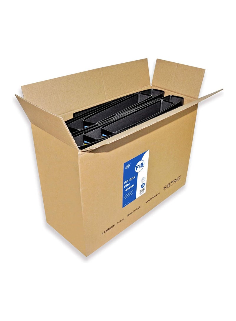 FIS PACK OF 10 PP LEVER ARCH FILE, 4CM, F/S SIZE, BLACK, PP ORIGIN GERMANY - FSBF4PBKFN10 - Image 3